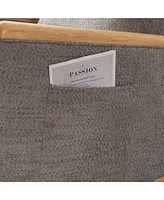 Comfortable Upholstered Rocking Chair with Solid Wood Base