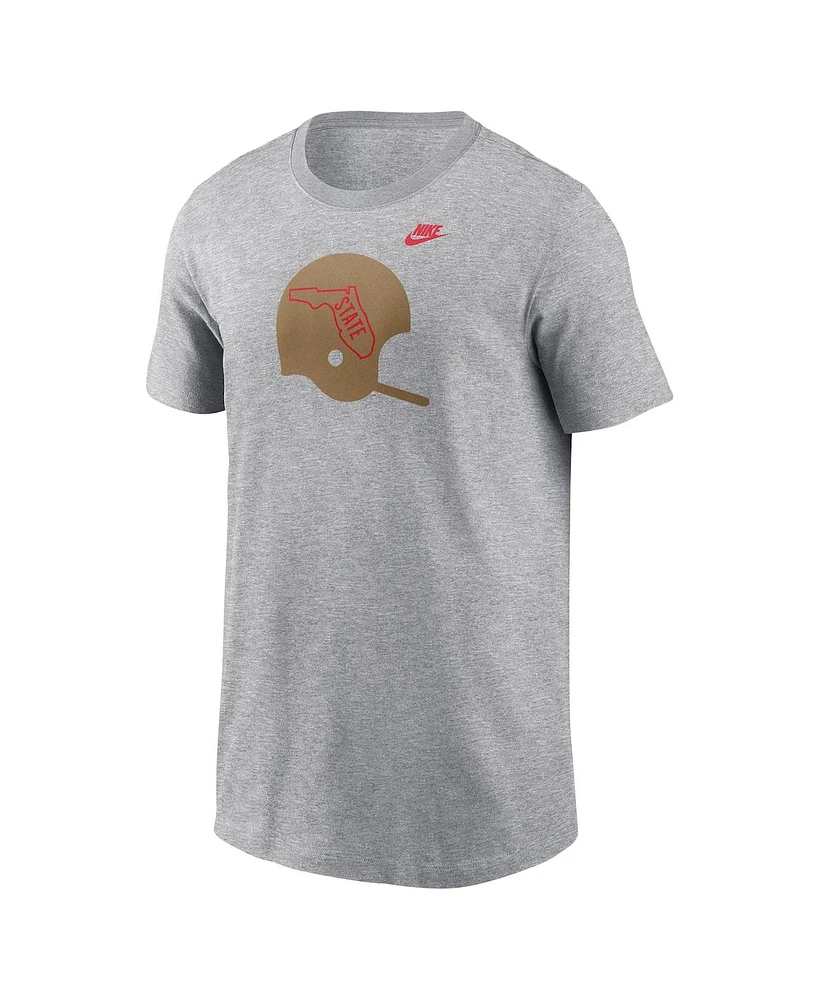 Nike Big Boys and Girls Heather Gray Florida State Seminoles Helmet T-Shirt