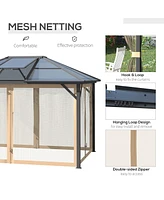 10'x12' Hardtop Aluminum Gazebo with Polycarbonate Roof