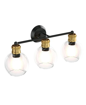 Modern 3-light Bubbled Glass Vanity Light