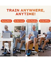 LifePro Under Desk Bike Pedal Exerciser with Resistance Bands, Arm and Leg Mini Stationary Bike, Desk Workout, Fitness App Compatible