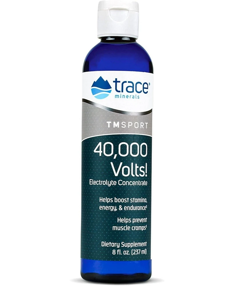Trace Minerals 40,000 Volts Liquid Electrolyte Concentrace Drops | Supports Normal Body Hydration, Muscle Stamina and Energy | Ionic Minerals