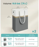 Slickblue Top Laundry Hampers for Easy Organization and Stylish Storage Solutions (Set of 2)
