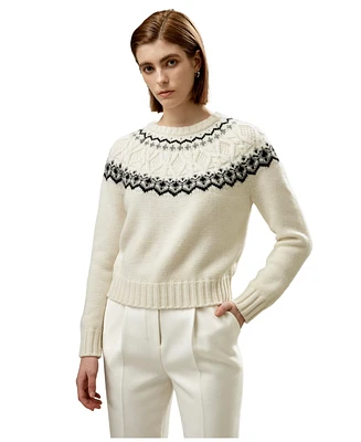 Fair Isle Crewneck Sweater for Women