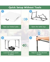 Sugift 3-Level Height Adjustable Folding Table