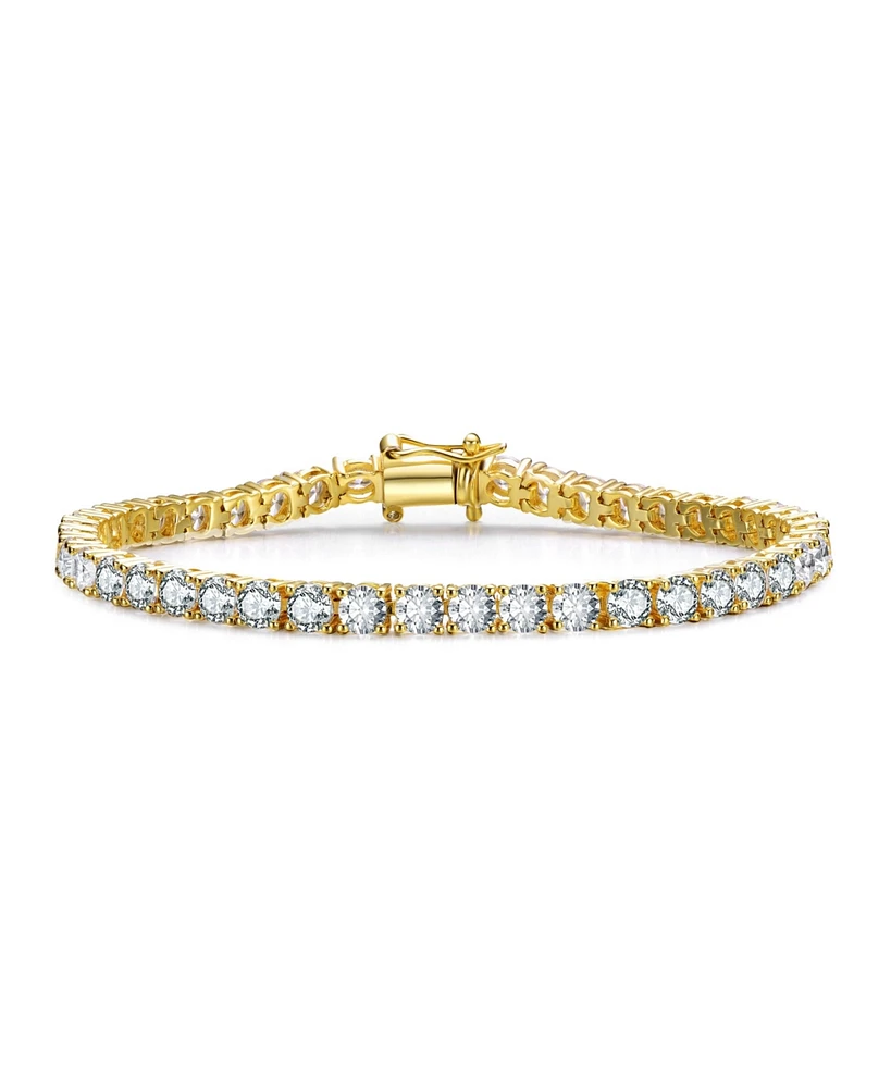 Cubic Zirconia 4mm magnetic lock Tennis Bracelet