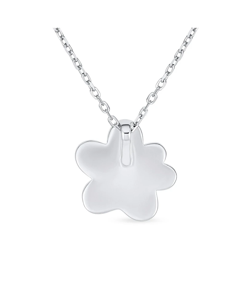 Bling Jewelry Bff Best Friend Animal Pet Lover Bff Synthetic Blue Opal Inlay Cat Dog Puppy Paw Print Necklace Pendant Sterling Silver