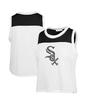 '47 Brand Women's White Chicago Sox Premier Zoey Waist Length Tank Top