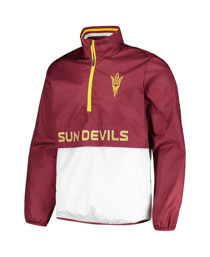 G-iii Sports by Carl Banks Men's Maroon Arizona State Sun Devils Cornerman Half-Zip Top