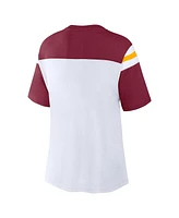 Fanatics Women's White/Burgundy Washington Commanders Cheer Chant Fashion T-Shirt