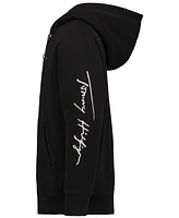 Tommy Hilfiger Big Boys Script Zip Front Soft Sherpa Hoodie