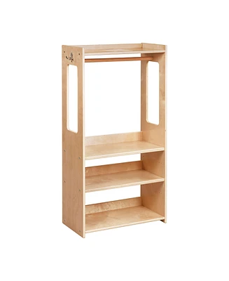 ECR4Kids TrendiTot Clothing Rack, Natural, 1