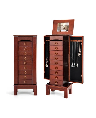 Large Capacity Jewelry Storage Cabinet with 9 Drawers
