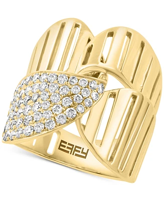 Effy Diamond Pave Openwork Statement Ring (5/8 ct. t.w.) in 14k Gold