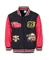 Disney Boys Toy Story Cars Zip Up Varsity Bomber Jacket to (2T - 7-8)