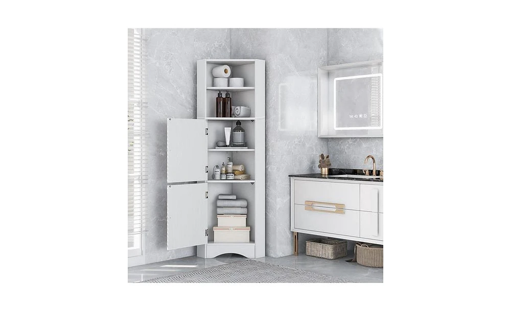 Bathroom Corner Cabinet – Space-Saving Storage Organizer with Stylish Design for Small Bathrooms