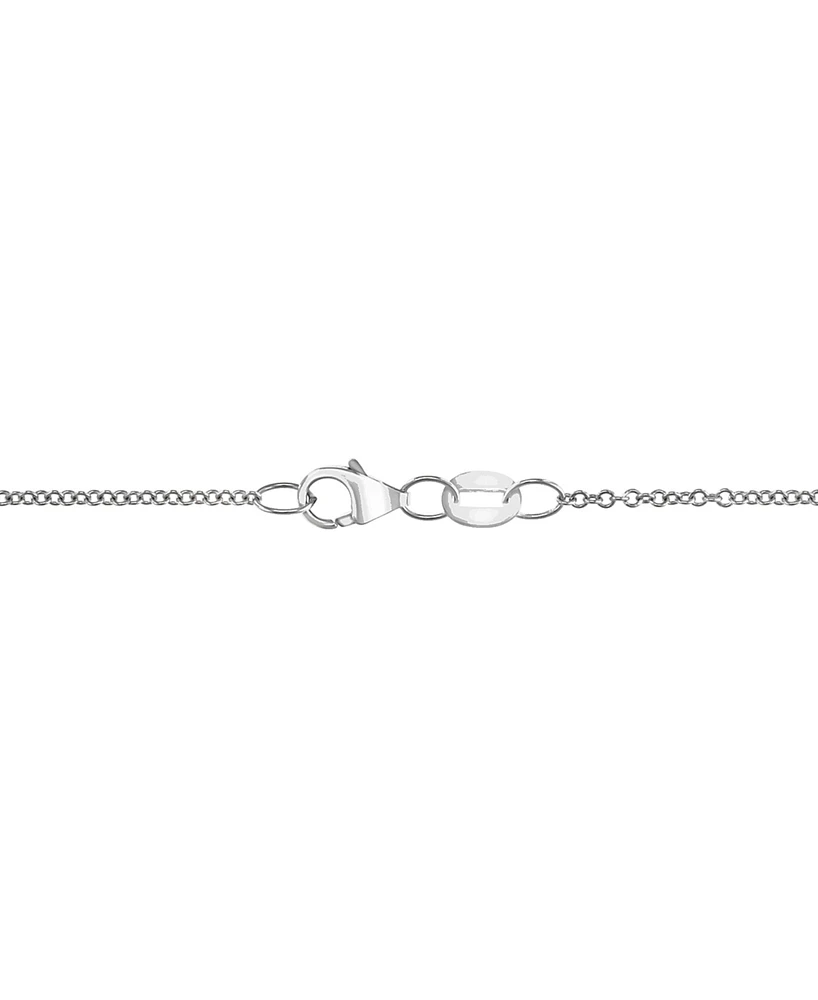 Effy Diamond Disc & Heart Two Charm 18" Pendant Necklace (1/4 ct. t.w.) in Sterling Silver & Gold-Plate