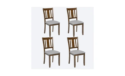 Set of 4 Wooden Dining Chairs for Stylish and Durable Seating