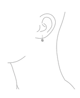 Bling Jewelry Traditional Round 1CT Cz Solitaire Drop Earrings Gold Plated .925 Sterling Silver Leverback