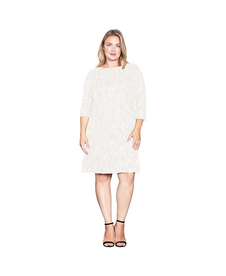 Standards & Practices Plus Women's Floral Crochet Mini Dress