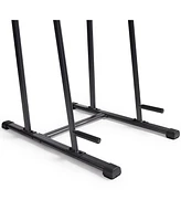 Sunny Health & Fitness Multi-Function Compact Power Tower, 300 LBs Capacity with Captains Chair, Dip Station, Pull Up Bar, Push Up & Core Workout