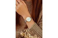 Women's Casual Watch 34mm White Round Dial Stainless Steel Victoria Hyde