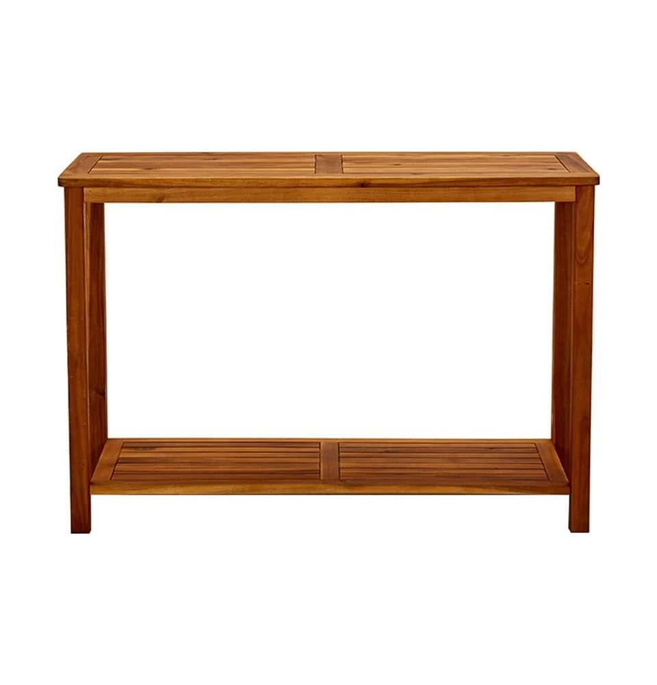 vidaXL Patio Console Table 43.3"x15.7"x29.5" Solid Acacia Wood