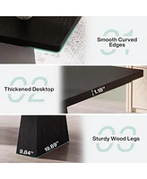 Tribesigns 63-Inch Executive Desk, Large Office Computer Desk with Double Pedestal, Modern Simple Workstations Writing Table Conference Table Business