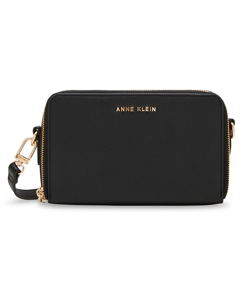 Anne Klein 3 Piece Gift Set with Double Zip Camera Crossbody
