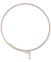 Emily in Paris Gold-plated Pave & Cubic Zirconia Crossover 16" Collar Necklace