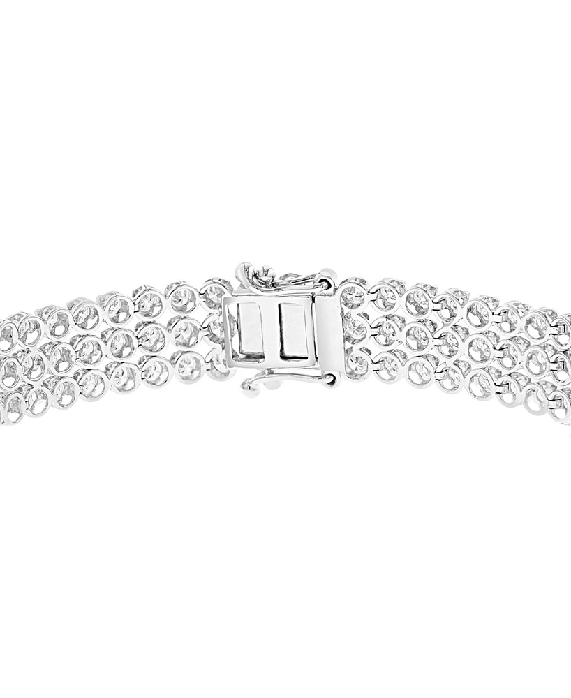 Effy Lab Grown Diamond Triple Row Tennis Bracelet (6 ct. t.w.) in 14k White Gold