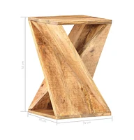vidaXL Side Table 13.8"x13.8"x21.7" Solid Mango Wood