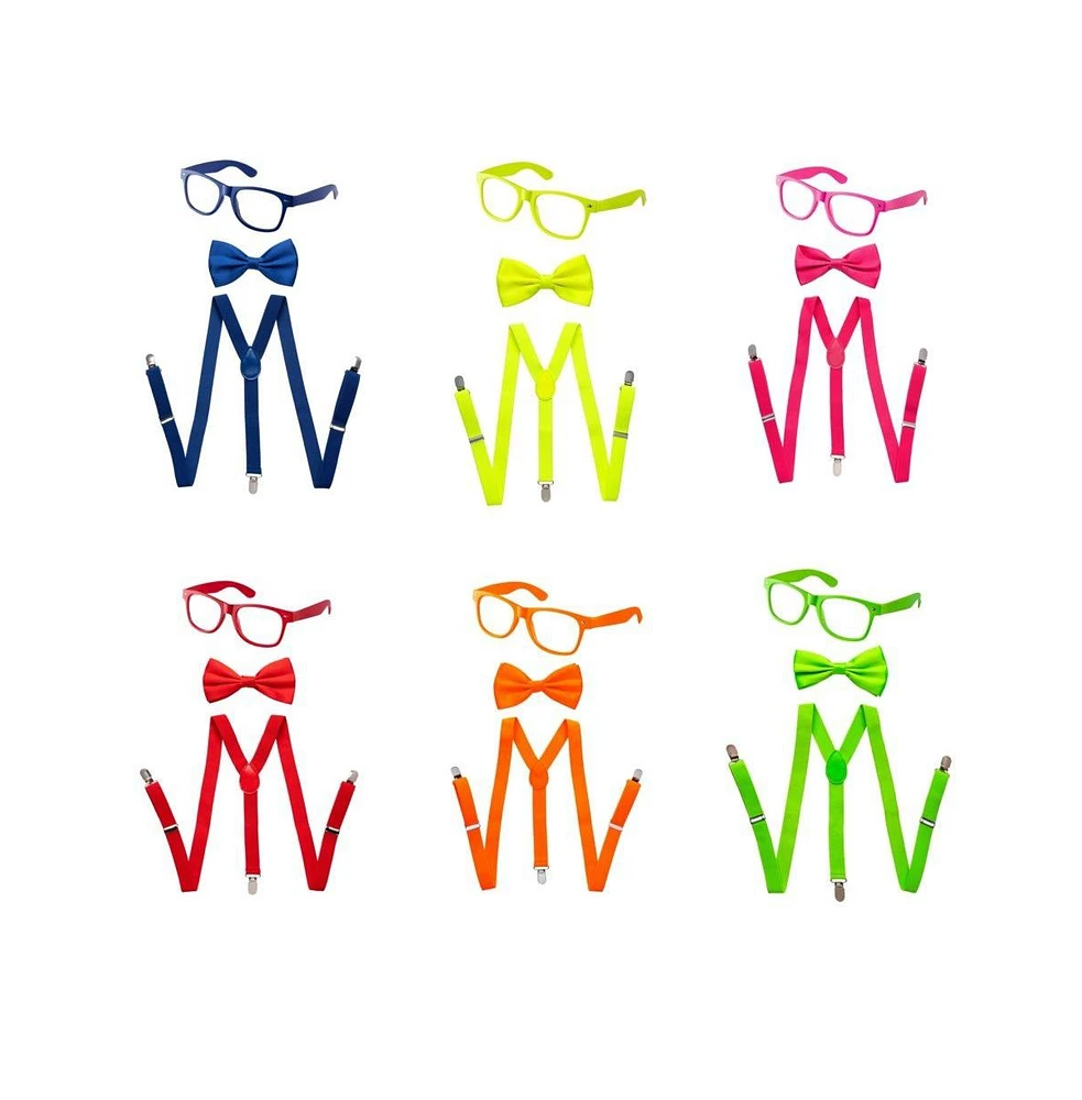 Dress Up America Suspender, Bow Tie Accessory Set - Kids Girls & Boys