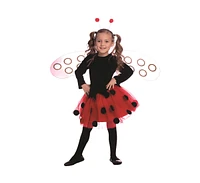 Dress Up America Ladybug Dress, Wings & Headband Costume Set - Toddlers Girls