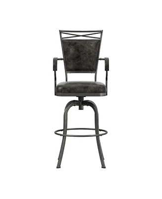 Hillsdale 48.5" Metal Bridgetown Bar Height Swivel Stool