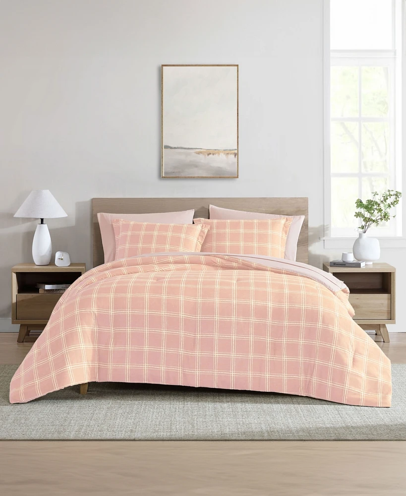 Swift Home Grid Plaid Reversible 7-Pc. Comforter Set