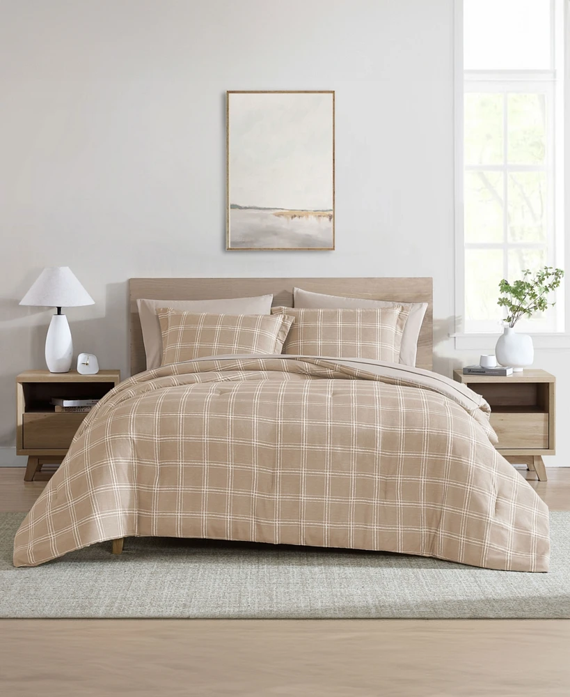 Swift Home Grid Plaid Reversible 7-Pc. Comforter Set
