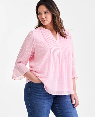Style & Co Plus Size Pintuck Blouse
