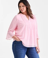 Style & Co Plus Size Pintuck Blouse