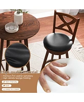 Set of 2 Bar Stools 30'' Classic Bar Height Swivel Chairs for Kitchen Pub