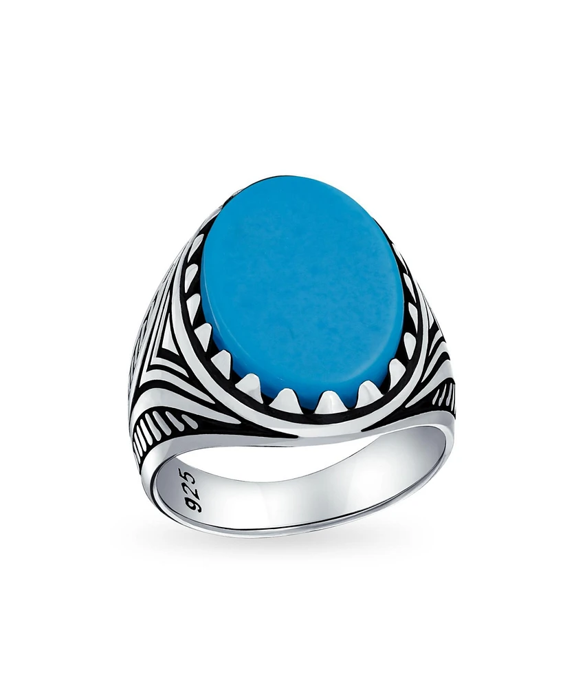 Bling Jewelry Natural Stone Oval Cabochon Western Claw Ring Sterling Silver