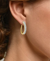 Forever Grown Diamonds Lab-Grown Diamond Hoop Earrings (1 ct. t.w.) in Sterling Silver or 14k Gold-Plated Sterling Silver