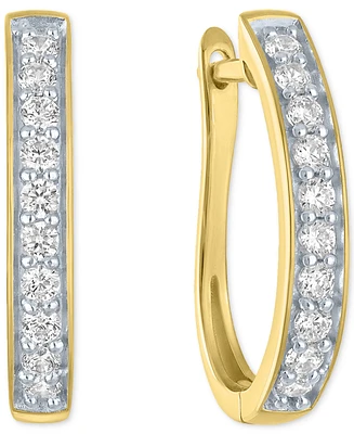 Forever Grown Diamonds Lab-Grown Diamond Hoop Earrings (1/2 ct. t.w.) Sterling Silver or 14k Gold-Plated