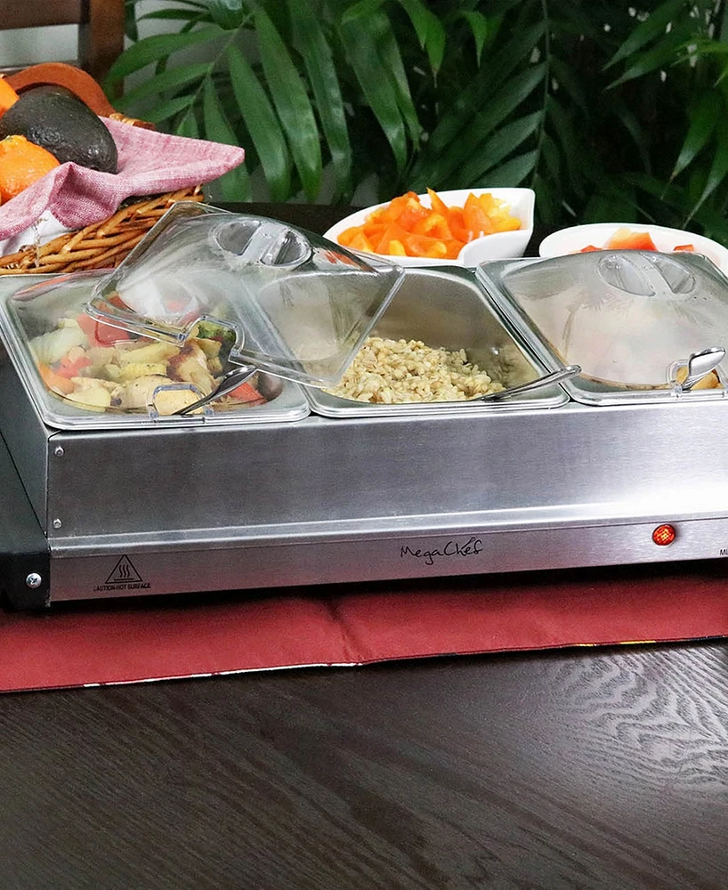 MegaChef Section Buffet Server Food Warmer