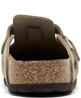 Birkenstock Men's Boston Soft Footbed Suede Leather Clogs from Finish Line