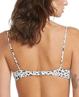 Volcom Juniors' Ditsy Daze Printed Tie-Front Bikini Top