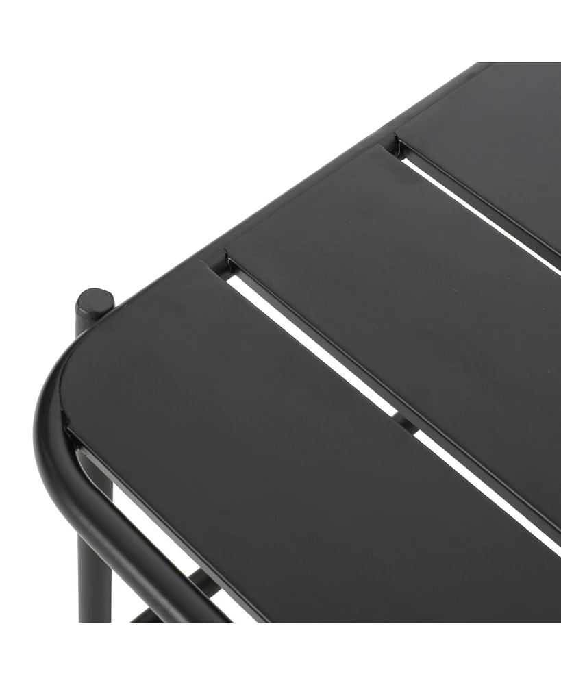 Modern Matte Metal Side Table: Enhance Your Outdoor Oasis