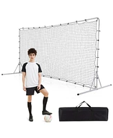 Soccer Rebounder Net 12 x 6 Ft Portable Football Training Equipment with Net
