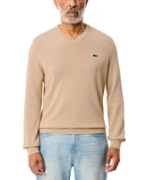 Lacoste Men's Regular-Fit Solid V-Neck Sweater 