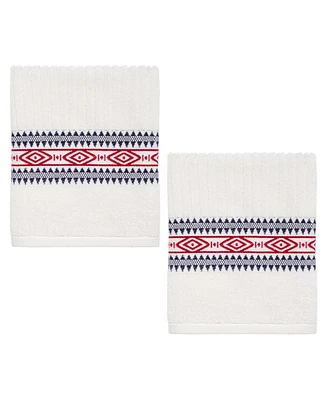Izod Holiday Cotton 2-Pack Hand Towel Set, 16" x 28"